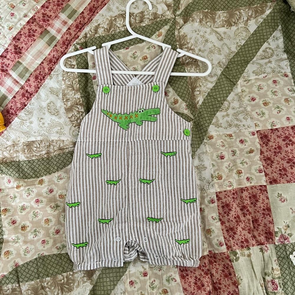 Lightweight gingham style overall 3-6 month